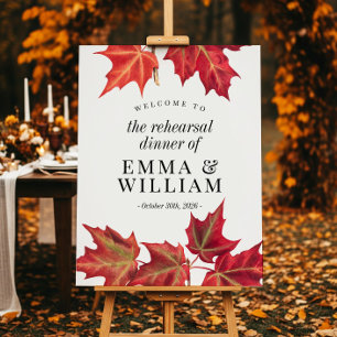 Affiche Panneau de bienvenue pour le dîner de répétition d