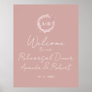 Affiche Panneau de bienvenue pour le dîner de répétition M