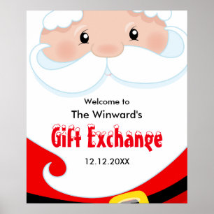 Affiche Panneau de bienvenue pour l'échange de cadeaux du
