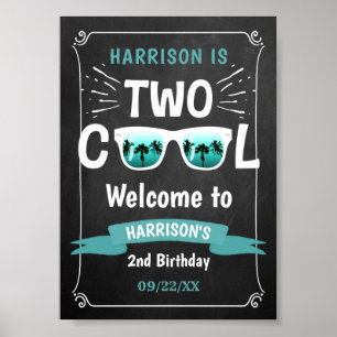 Affiche Panneau de bienvenue pour les 2 ans de Deux Garçon