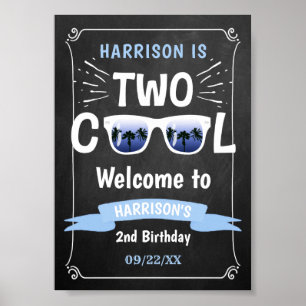 Affiche Panneau de bienvenue pour les 2 ans de Deux Garçon