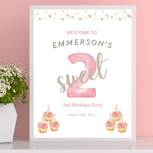Affiche Panneau de bienvenue pour les 2 ans de Two Sweet C