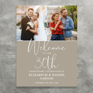 Affiche Panneau de bienvenue pour les 30 ans de mariage av