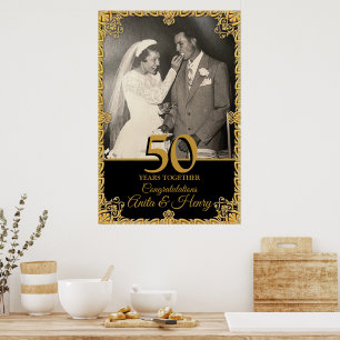 Affiche Panneau de bienvenue pour les 50 ans de mariage