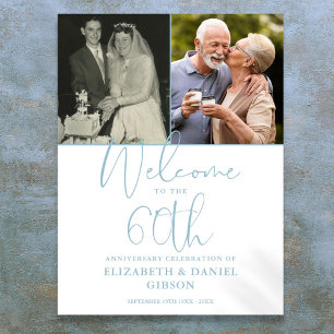 Affiche Panneau de bienvenue pour les 60 ans de mariage av