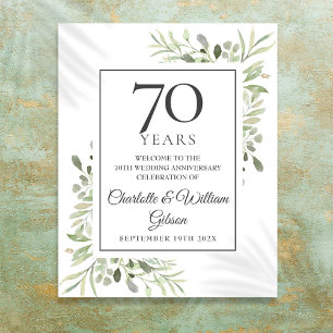 Affiche Panneau de bienvenue pour les 70 ans de mariage av