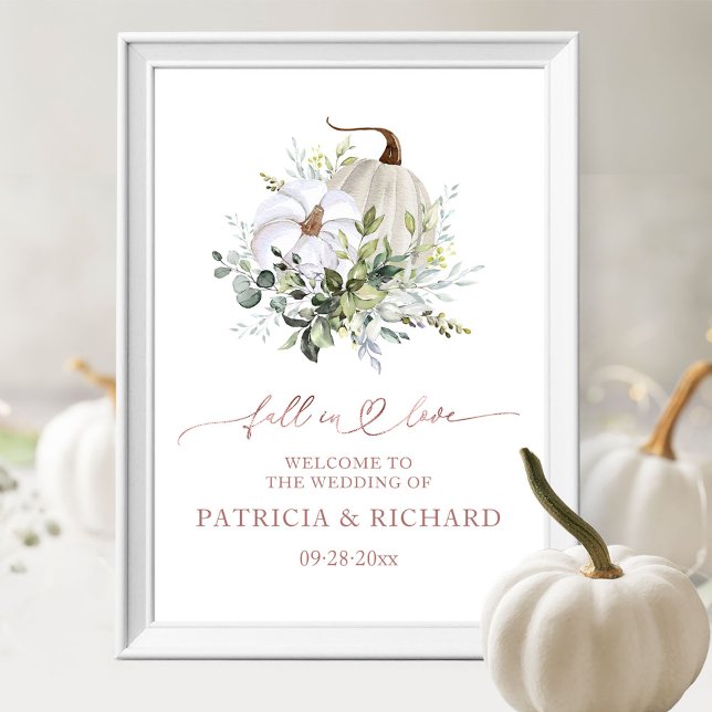 Affiche Panneau de bienvenue pour mariage à la citrouille  (Créateur téléchargé)