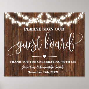 Affiche Panneau de bienvenue pour mariage occidental avec