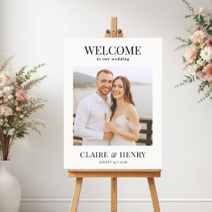 Affiche Panneau de Bienvenue pour Photo de Mariage