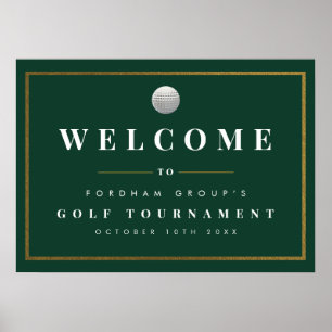 Affiche Panneau de bienvenue pour tournoi de golf