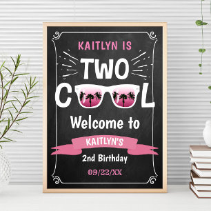 Affiche Panneau de bienvenue pour un 2e anniversaire Two C