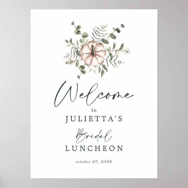 Affiche Panneau de bienvenue pour un déjeuner de mariage r (Devant)