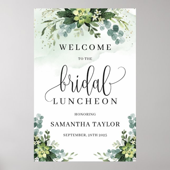 Affiche Panneau de bienvenue pour un lunch de mariage avec (Devant)