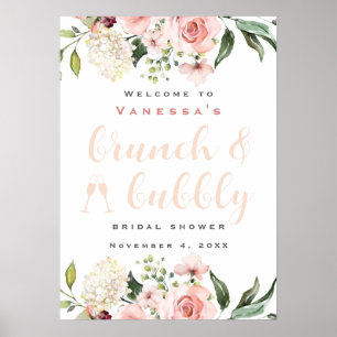 Affiche Panneau de bienvenue pour un mariage avec brunch e
