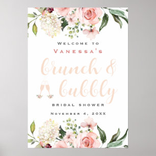 Affiche Panneau de bienvenue pour un mariage Brunch et Bub