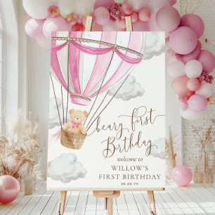 Affiche Panneau de bienvenue pour un premier anniversaire