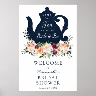 Affiche Panneau de bienvenue pour une baby shower à l'heur