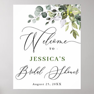 Affiche Panneau de bienvenue pour une baby shower aquarell