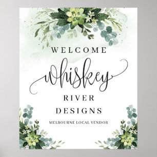 Affiche Panneau de bienvenue pour une baby shower avec des