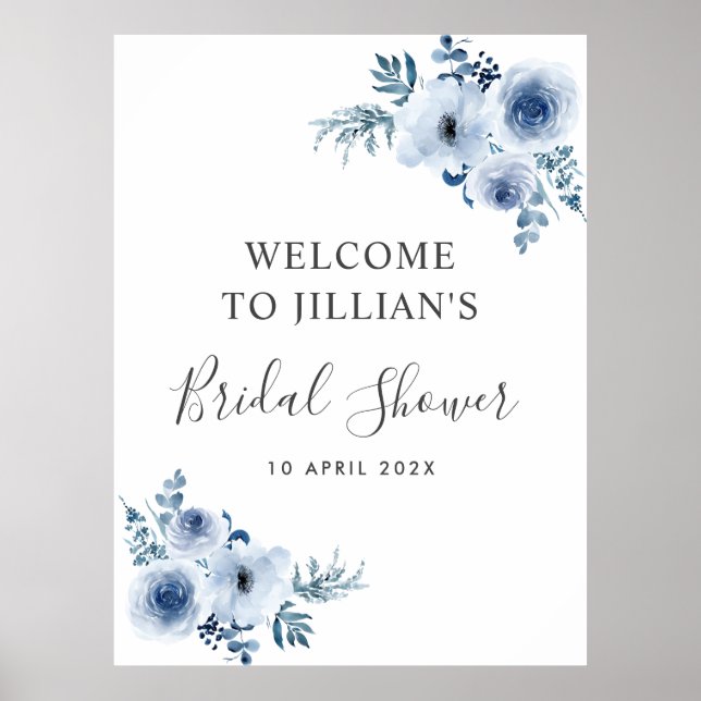 Affiche panneau de bienvenue pour une baby shower avec des (Devant)