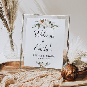 Affiche panneau de bienvenue pour une baby shower avec des