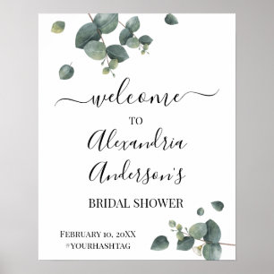 Affiche Panneau de bienvenue pour une baby shower avec euc