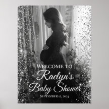 Panneau de bienvenue pour une baby shower avec pho