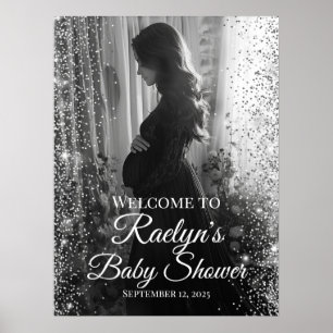 Affiche Panneau de bienvenue pour une baby shower avec pho