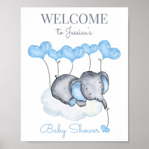 Affiche Panneau de bienvenue pour une baby shower avec un