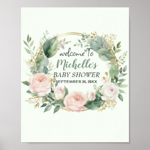 Affiche Panneau de bienvenue pour une baby shower avec une