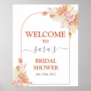 Affiche Panneau de bienvenue pour une baby shower bohème e