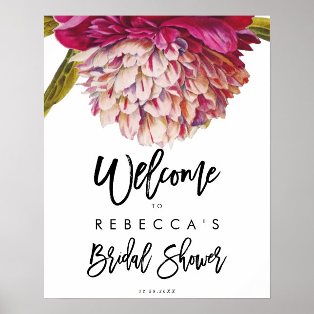 Affiche panneau de bienvenue pour une baby shower champêtr (Devant)