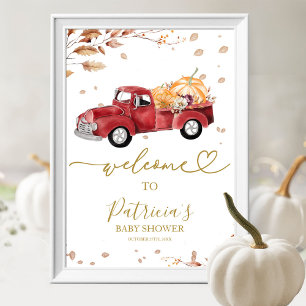 Affiche Panneau de bienvenue pour une baby shower d'automn