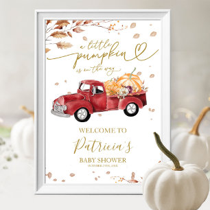 Affiche Panneau de bienvenue pour une baby shower d'automn