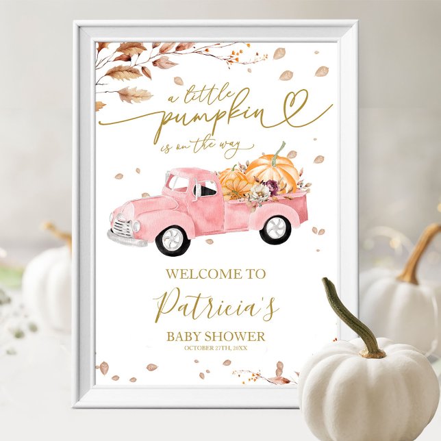 Affiche Panneau de bienvenue pour une baby shower d'automn (Créateur téléchargé)