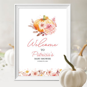 Affiche Panneau de bienvenue pour une baby shower d'automn