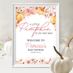 Affiche Panneau de bienvenue pour une baby shower d'automn