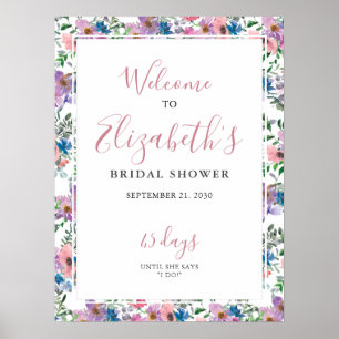 Affiche Panneau de bienvenue pour une baby shower de maria