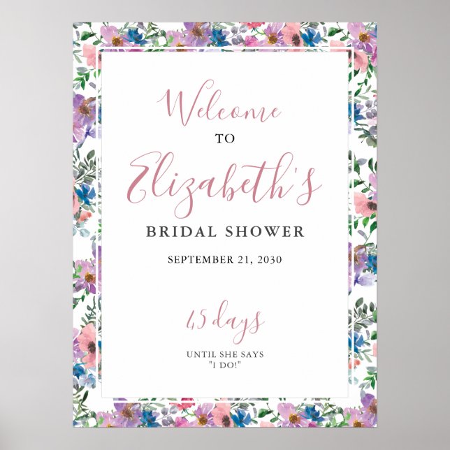 Affiche Panneau de bienvenue pour une baby shower de maria (Devant)