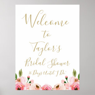 Affiche Panneau de bienvenue pour une baby shower de maria