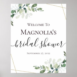 Affiche Panneau de bienvenue pour une baby shower de maria