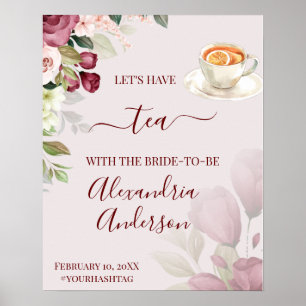 Affiche Panneau de bienvenue pour une baby shower de maria