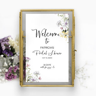 Affiche Panneau de bienvenue pour une baby shower de maria