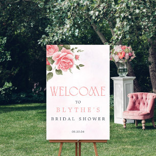 Affiche Panneau de bienvenue pour une baby shower de maria