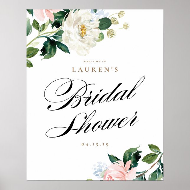 Affiche Panneau de bienvenue pour une baby shower de maria (Devant)