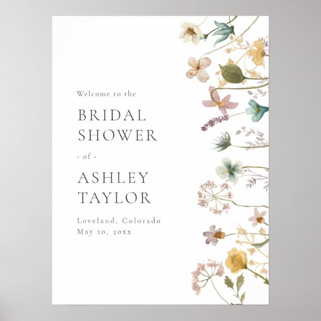 Affiche Panneau de bienvenue pour une baby shower de maria (Devant)