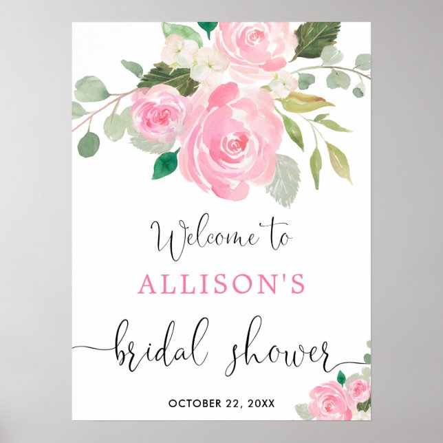 Affiche Panneau de bienvenue pour une baby shower de maria (Devant)