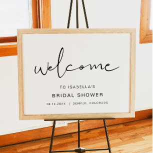 Affiche Panneau de bienvenue pour une baby shower de marié