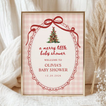 Panneau de bienvenue pour une Baby Shower de Noël