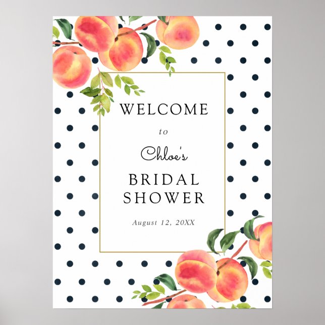 Affiche Panneau de bienvenue pour une Baby Shower 'Douce p (Devant)